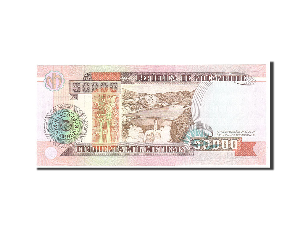 Billet, Mozambique, 50,000 Meticais, 1993, 1993-06-16, KM:138, SUP+