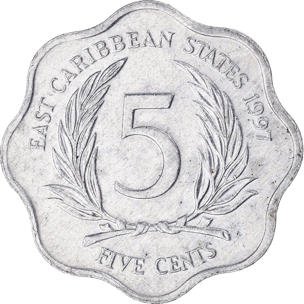 Moneta, Stati dei Caraibi Orientali, 5 Cents, 1997