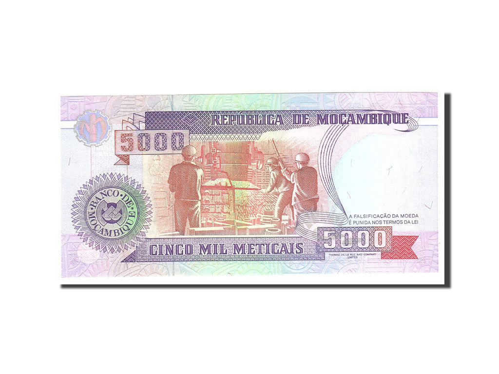 Banknote, Mozambique, 5000 Meticais, 1991, 1991-06-16, KM:136, UNC(65-70)