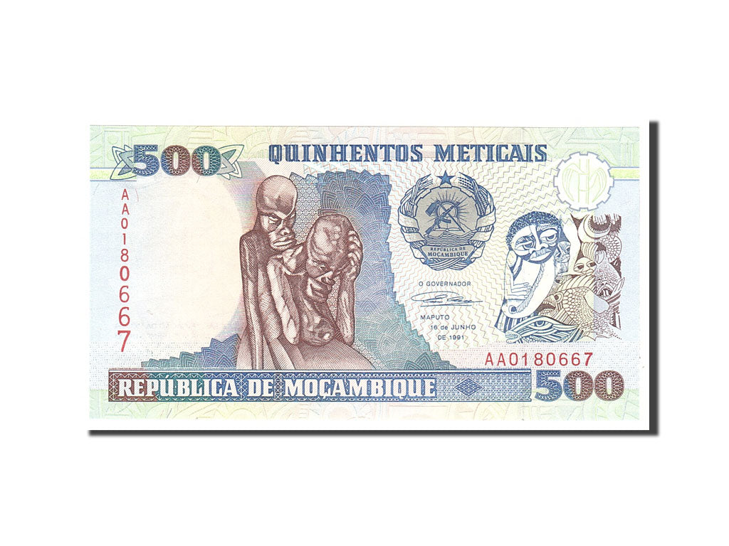 Billete, 500 Meticais, 1991, Mozambique, KM:134, 1991-06-16, UNC