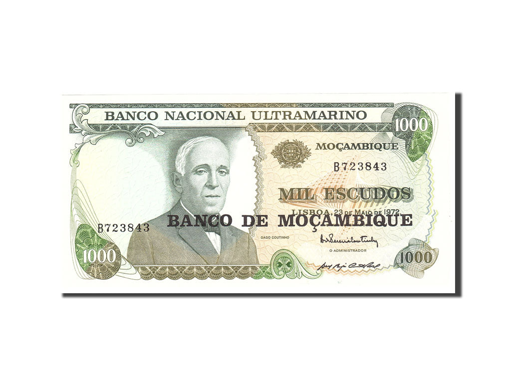 Banknote, Mozambique, 1000 Escudos, 1972, 1972-05-23, KM:119, UNC(65-70)