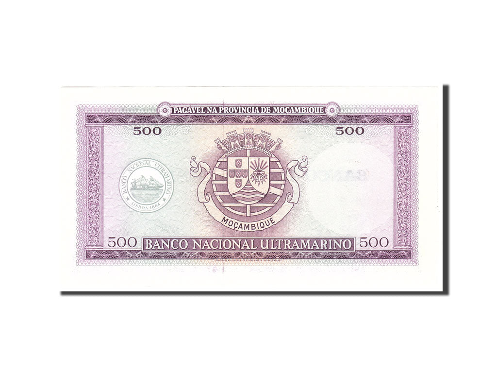Geldschein, Mosambik, 500 Escudos, 1967, 1967-03-22, KM:118a, UNZ