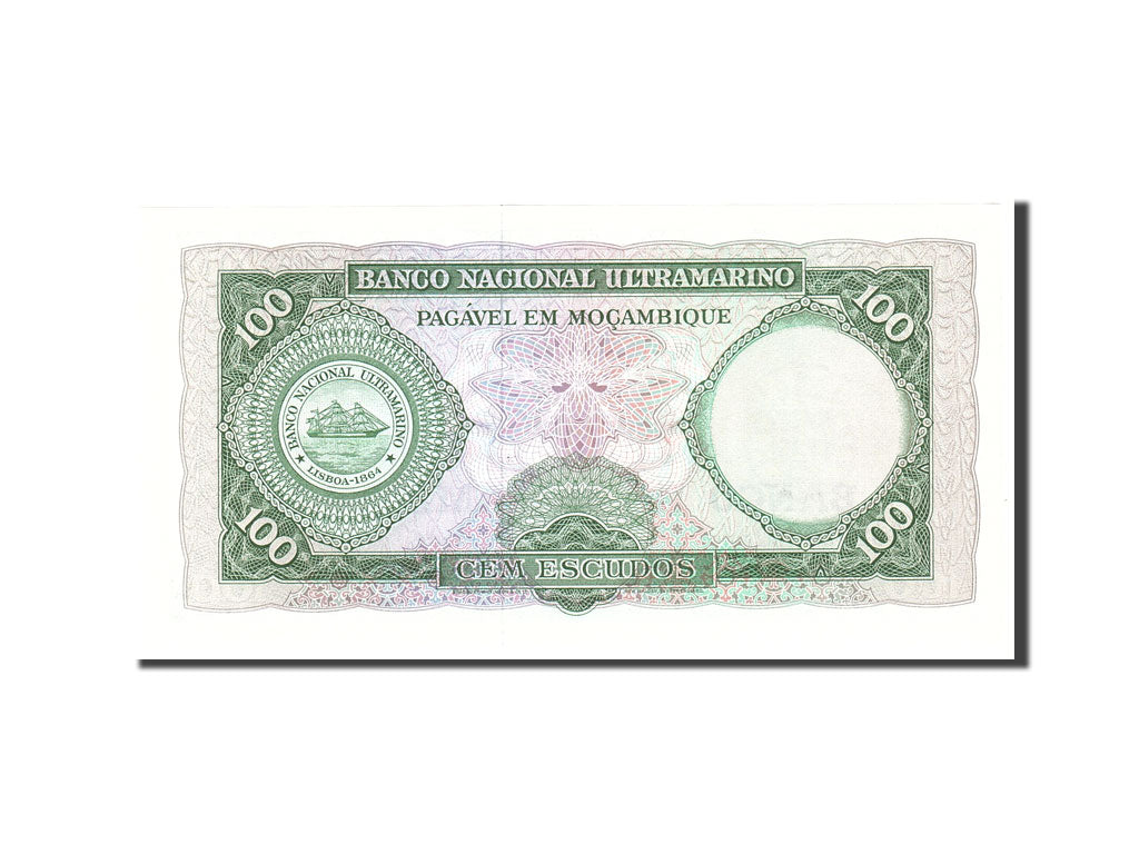 Banknote, Mozambique, 100 Escudos, 1961, 1961-03-27, KM:117a, UNC(65-70)
