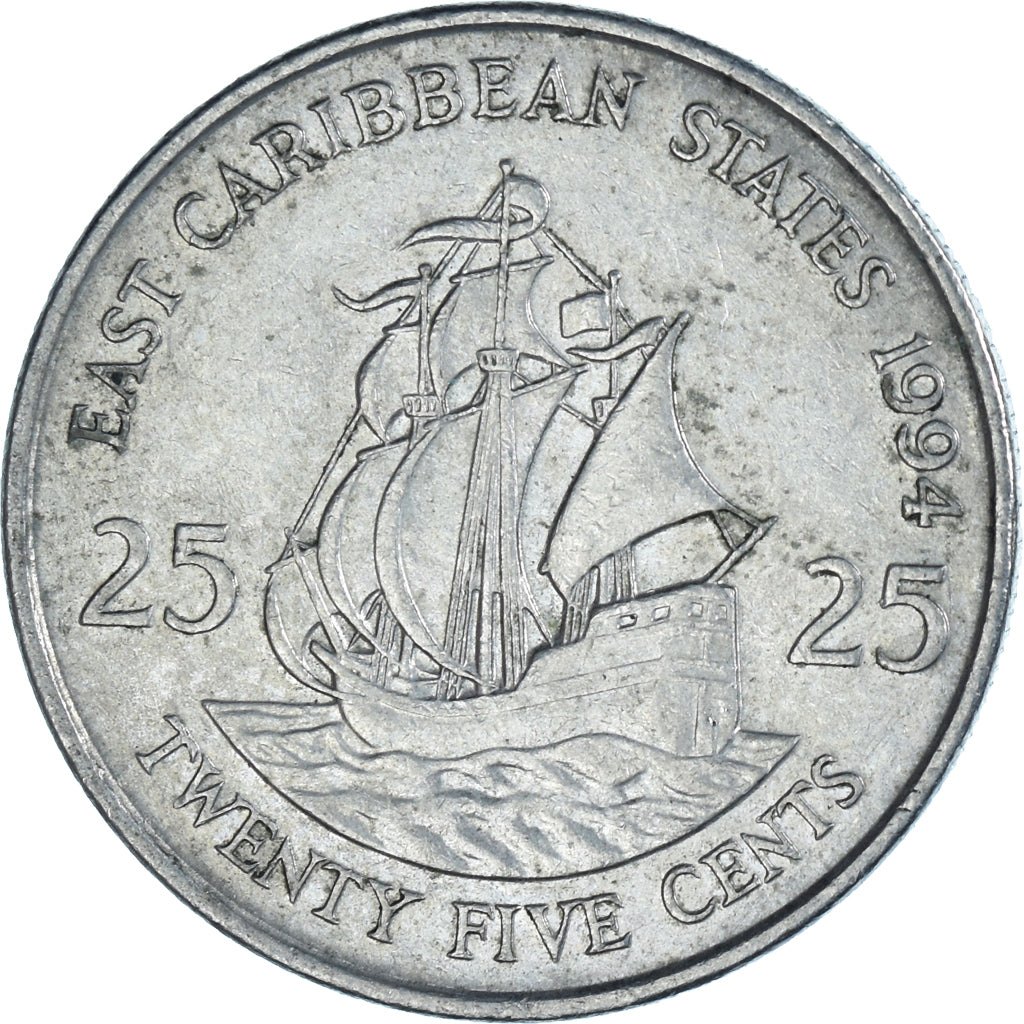 Moneda, Estados del Caribe Oriental , 25 Cents, 1994