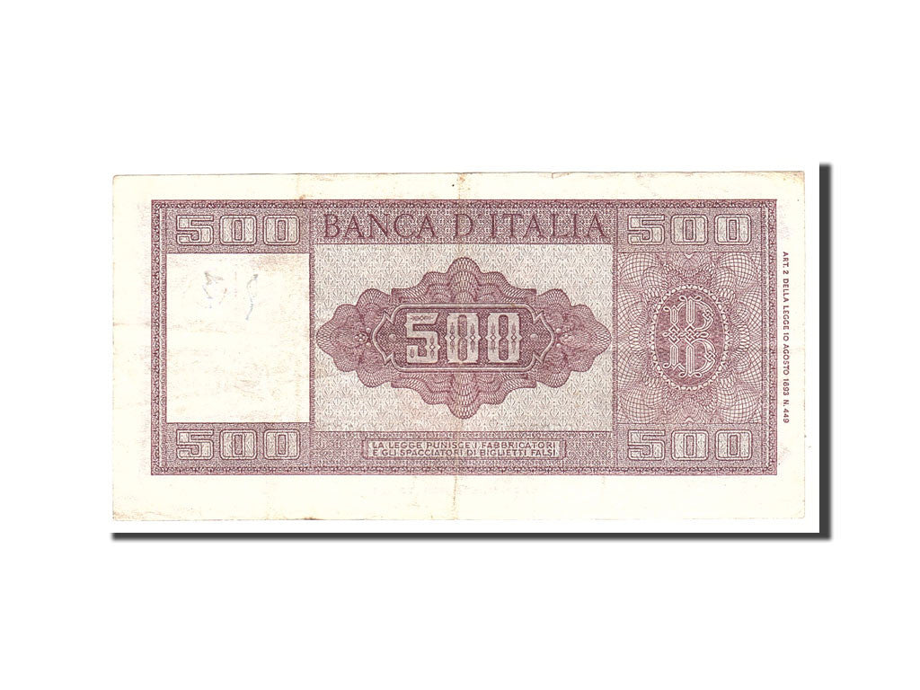 Banknote, Italy, 500 Lire, 1961, 1961-03-23, KM:80a, VF(20-25)