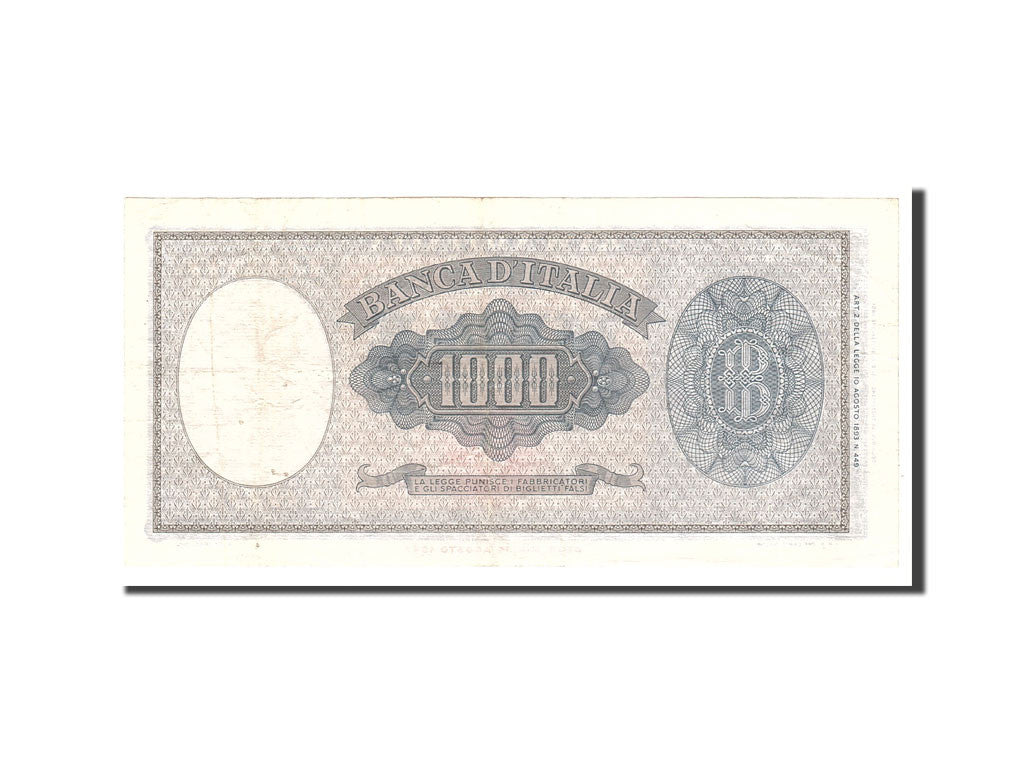 Billete, 1000 Lire, 1961, Italia, KM:88d, 1961-09-25, MBC