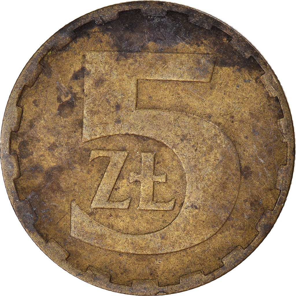 Münze, Polen, 5 Zlotych, 1983