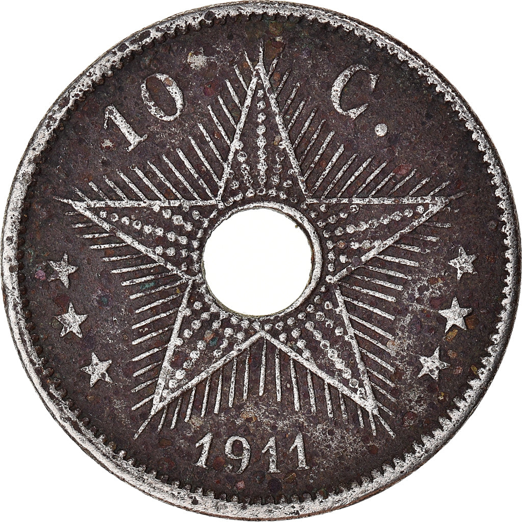 Münze, Belgisch-Kongo, 10 Centimes, 1911
