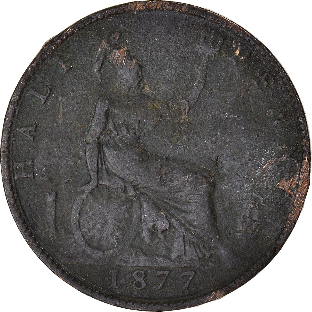 Moneda, Gran Bretaña, 1/2 Penny, 1877