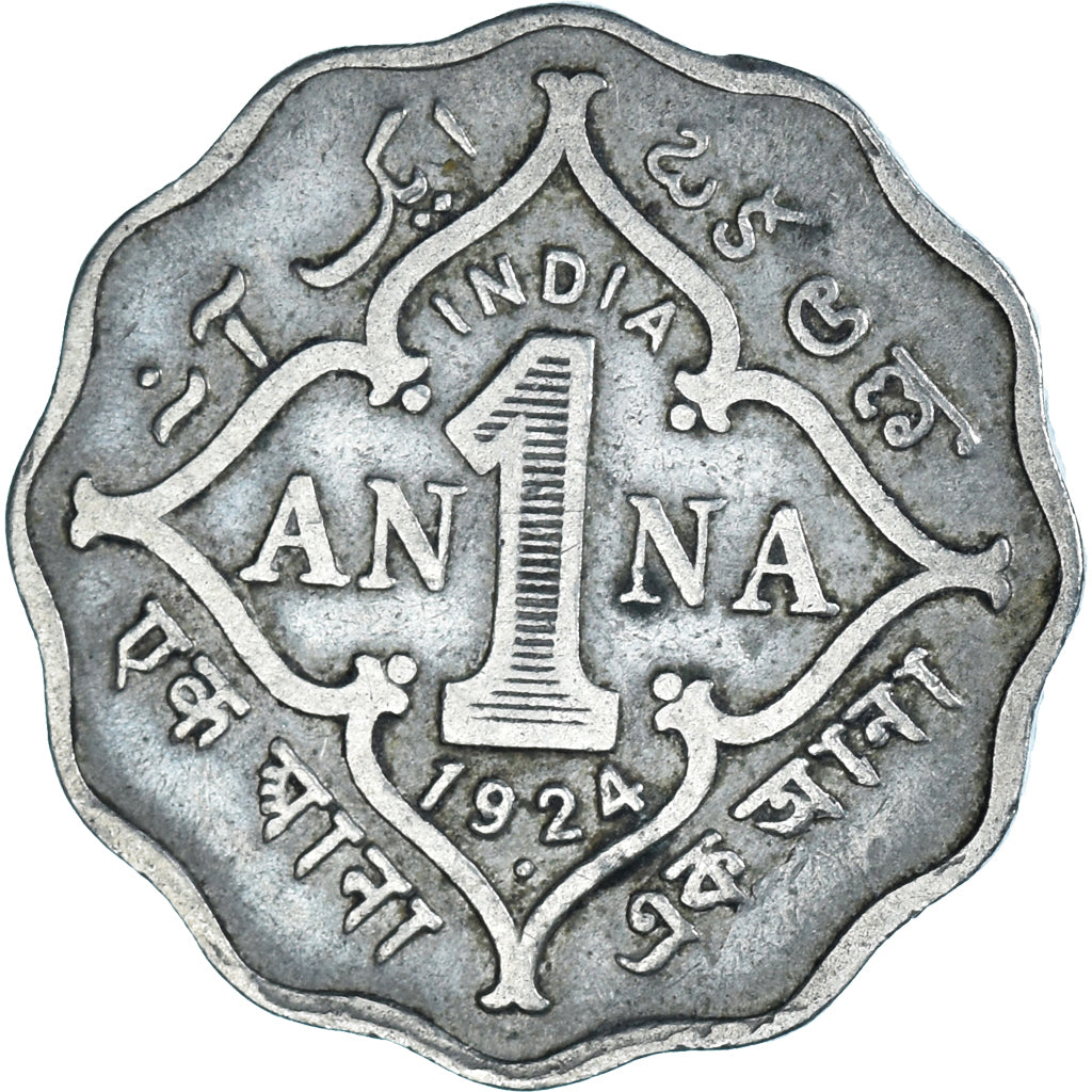 Coin, India, Anna, 1924