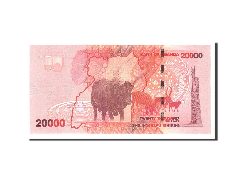 Billet, Uganda, 20,000 Shillings, 2010, Undated, KM:53, NEUF