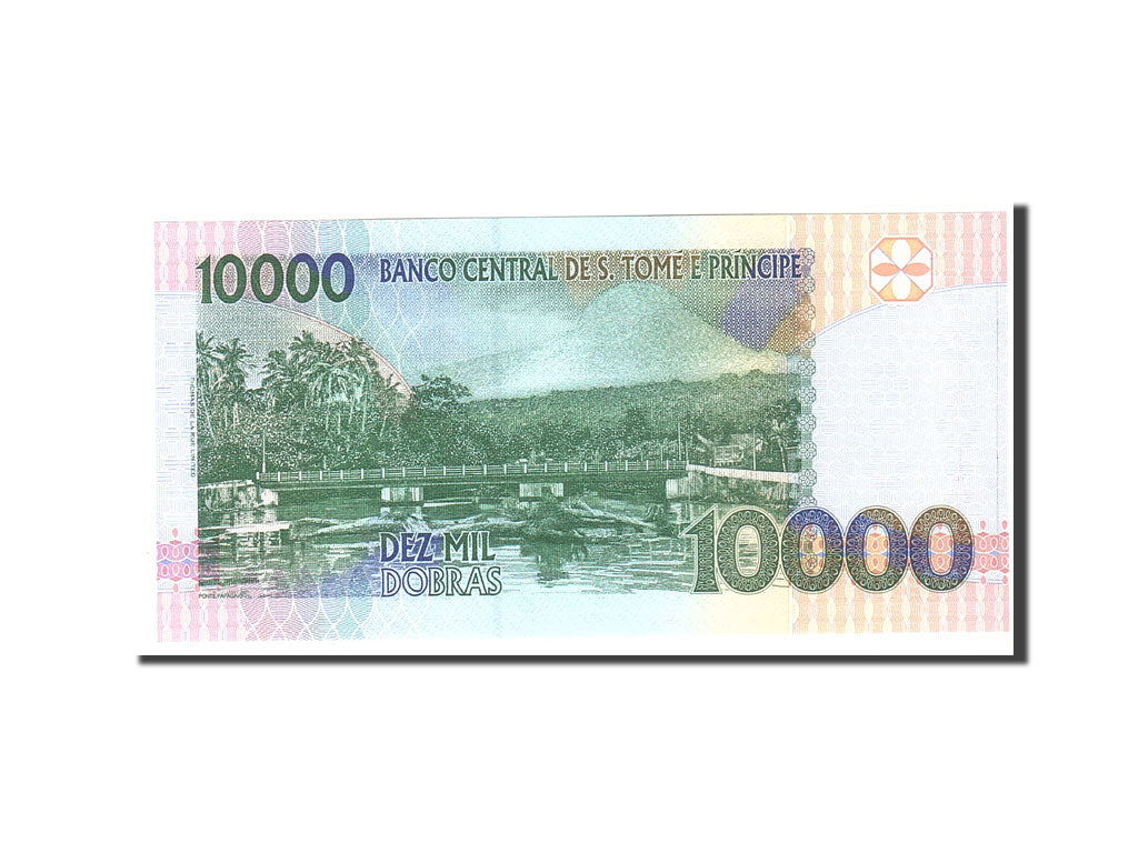 Biljet, Sint Thomas en Prince, 10,000 Dobras, 1996, 1996-10-22, KM:66a, NIEUW