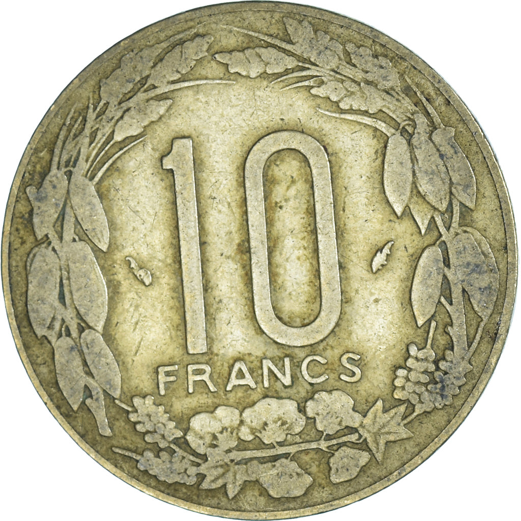 Munten, Staten van Centraal Afrika, 10 Francs, 1978