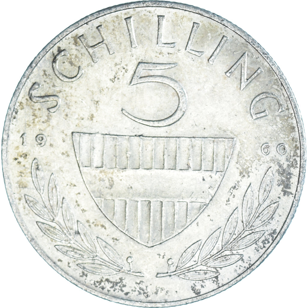 Moeda, Áustria, 5 Schilling, 1960
