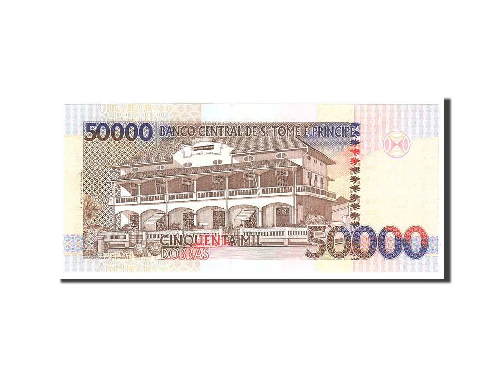 Biljet, Sint Thomas en Prince, 50,000 Dobras, 1996, 1996-10-22, KM:68a, NIEUW