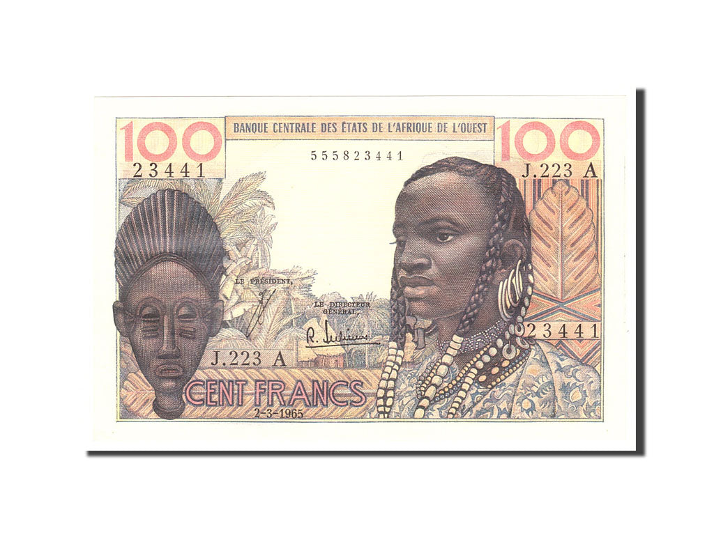 Banknote, West African States, 100 Francs, 1965, 1965-03-02, KM:701Ke