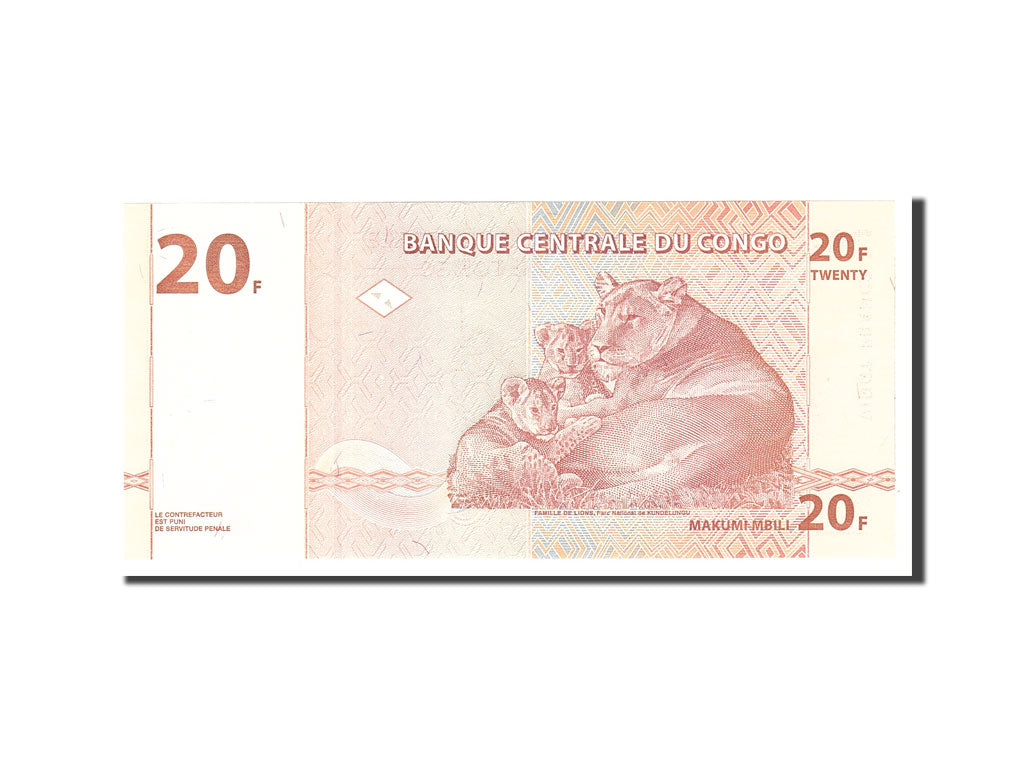 Congo Democratic Republic, 20 Francs, 1997-11-01, UNC(65-70)