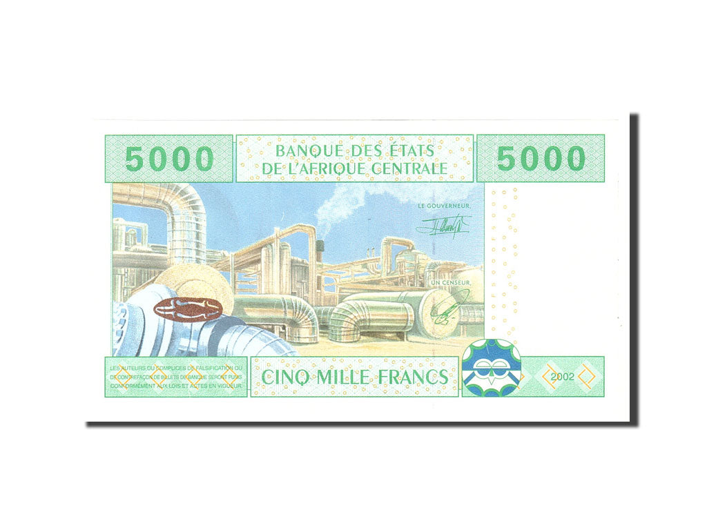 Banknote, Central African States, 5000 Francs, 2002, Undated, KM:209U