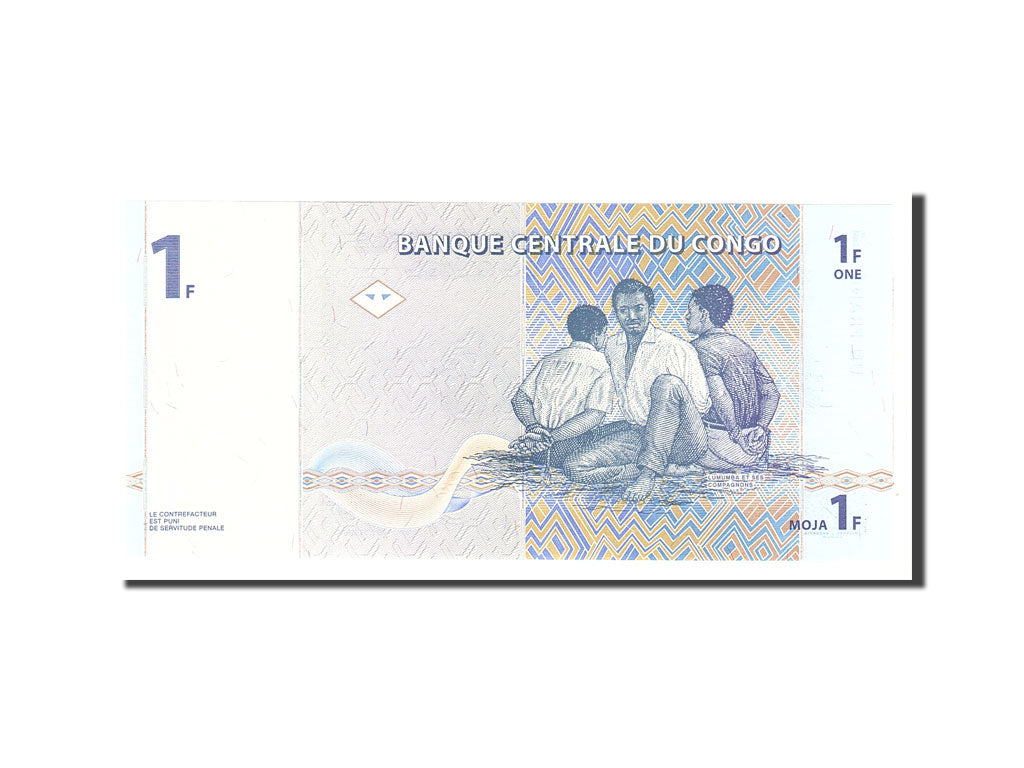 Banknote, Congo Democratic Republic, 1 Franc, 1997, 1997-11-01, KM:85a
