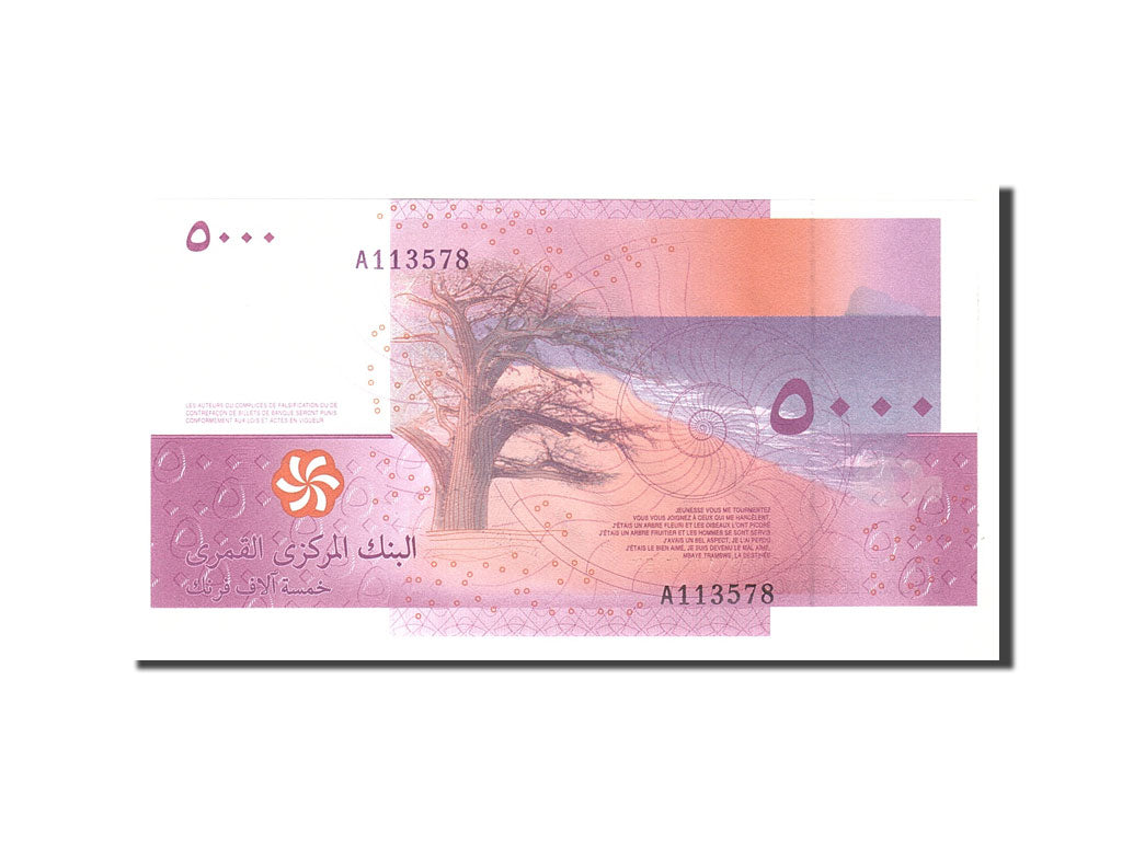 Geldschein, Comoros, 5000 Francs, 2006, Undated, KM:18, UNZ