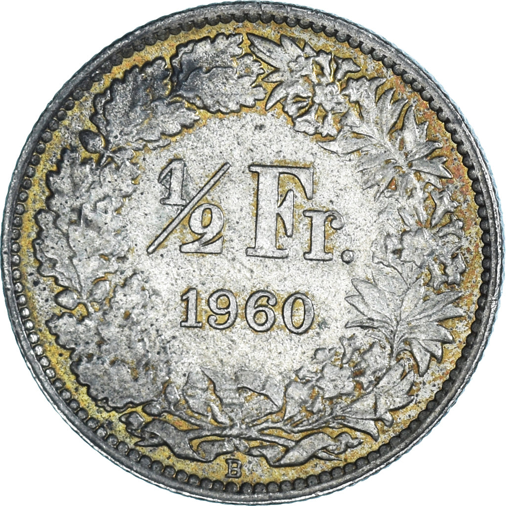 Coin, Switzerland, 1/2 Franc, 1960