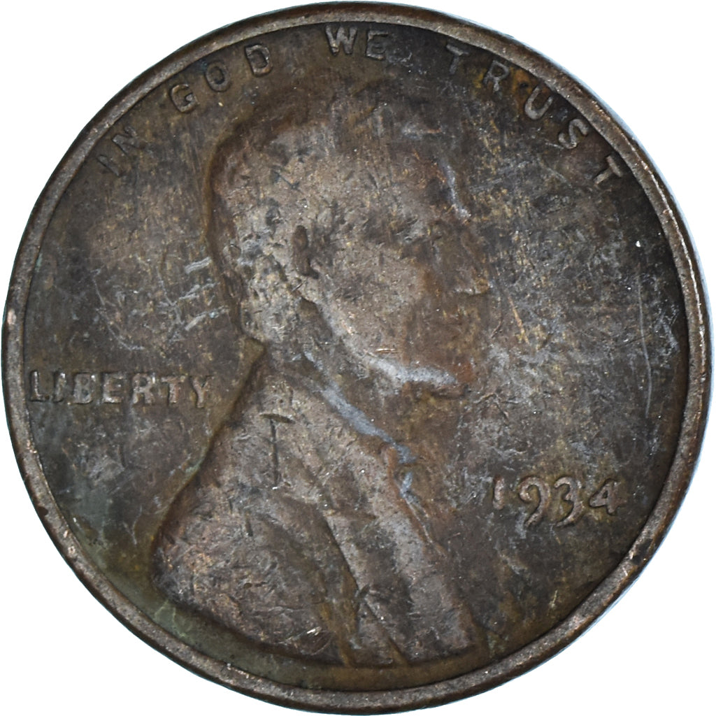 Moeda, Estados Unidos da América, Cent, 1934