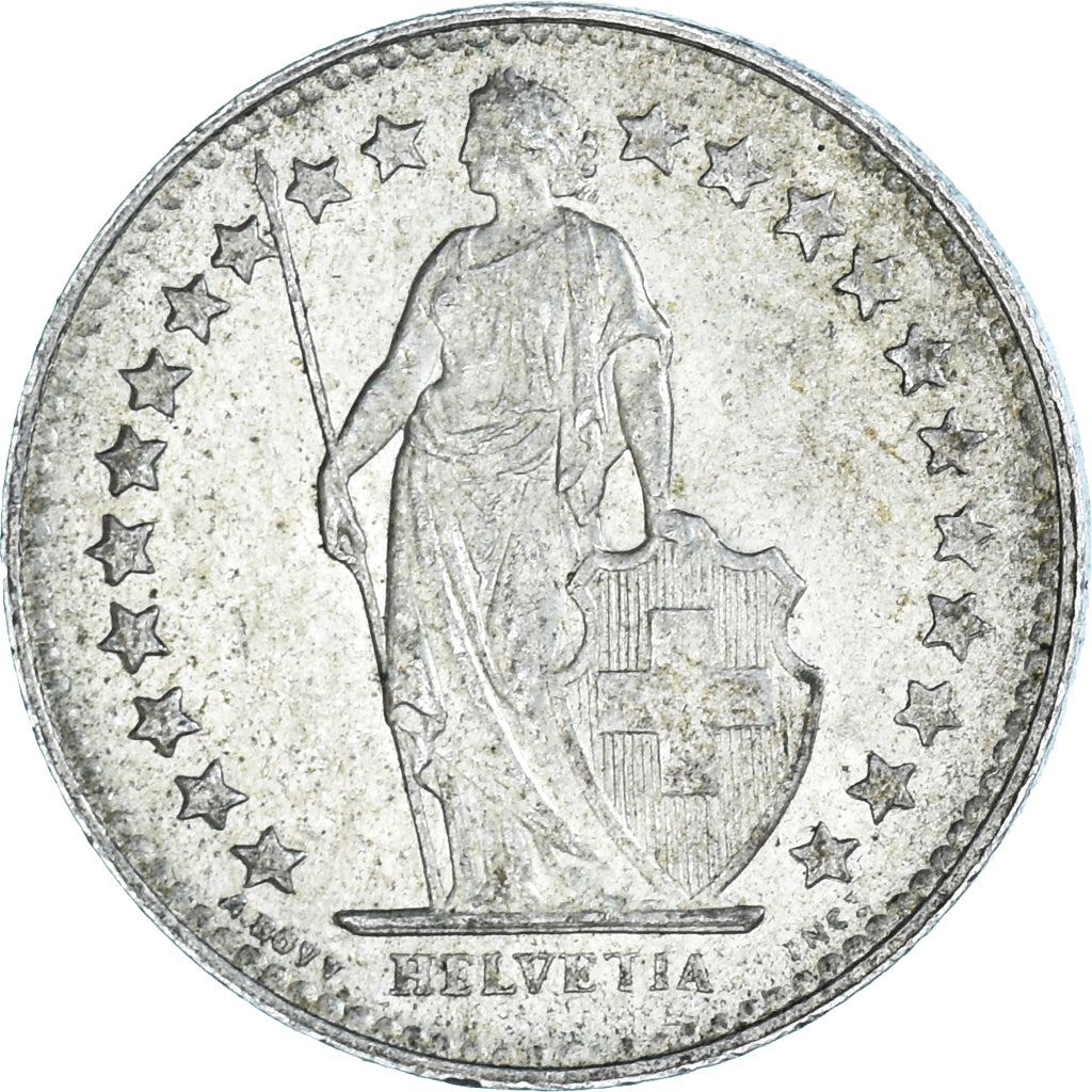 Coin, Switzerland, 1/2 Franc, 1944