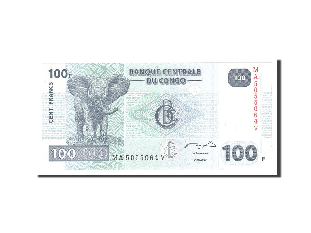 Banknot, Republika Demokratyczna Konga, 100 Francs, 2007, 2007-07-31, KM:98a