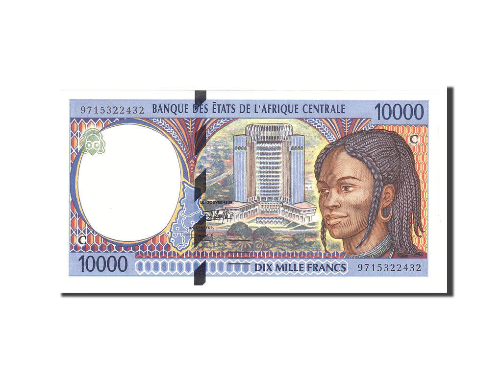Billet, États de l'Afrique centrale, 10,000 Francs, 1994, Undated, KM:105Cc