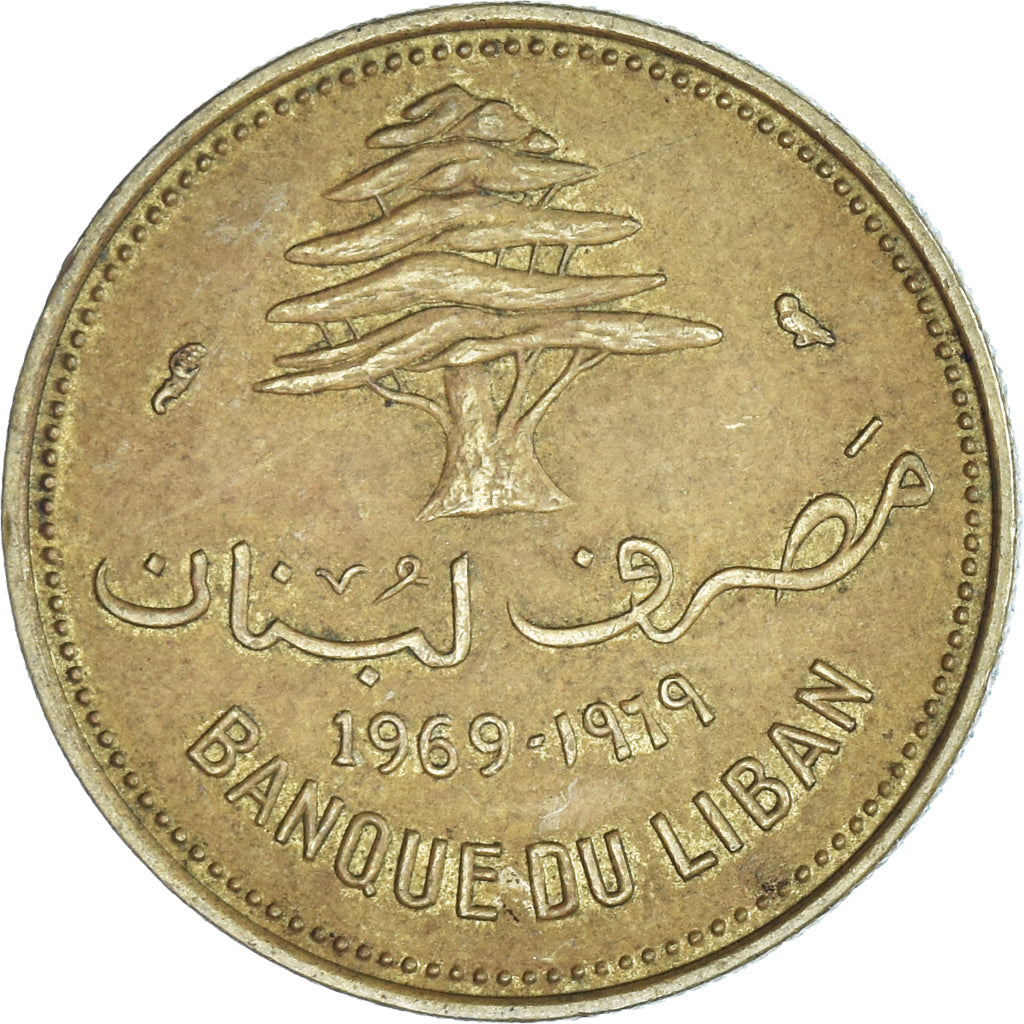 Moneta, Liban, 10 Piastres, 1969