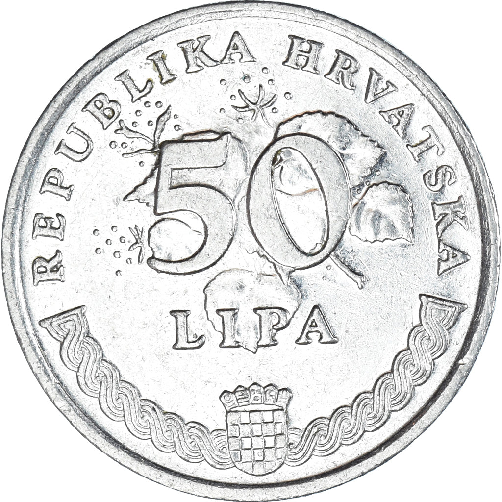 Moeda, Croácia, 50 Lipa, 1993