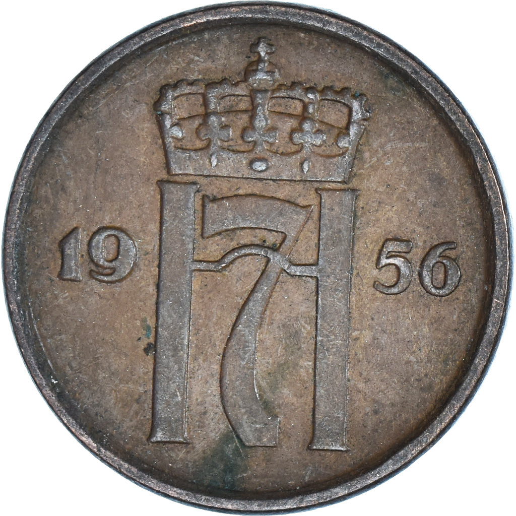 Moneda, Noruega, 2 Öre, 1956