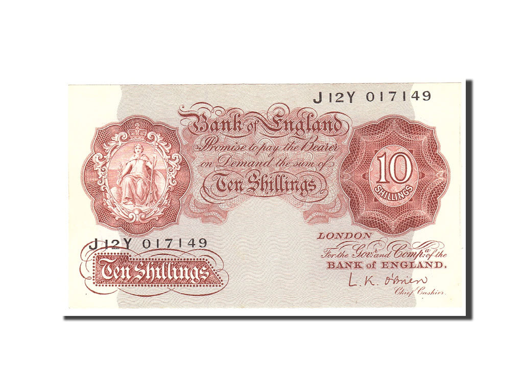 Banknote, Great Britain, 10 Shillings, 1955, Undated, KM:368c, UNC(63)