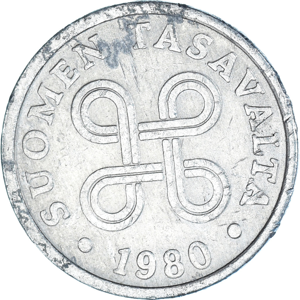 Moeda, Finlândia, 5 Pennia, 1980