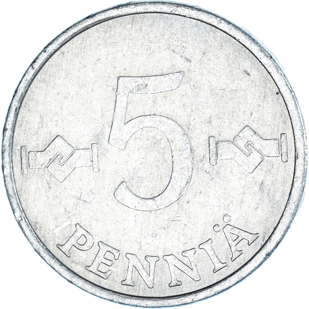 Moeda, Finlândia, 5 Pennia, 1980