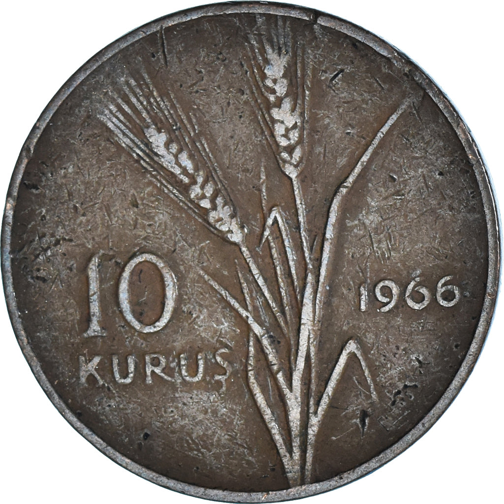 Münze, Türkei, 10 Kurus, 1966