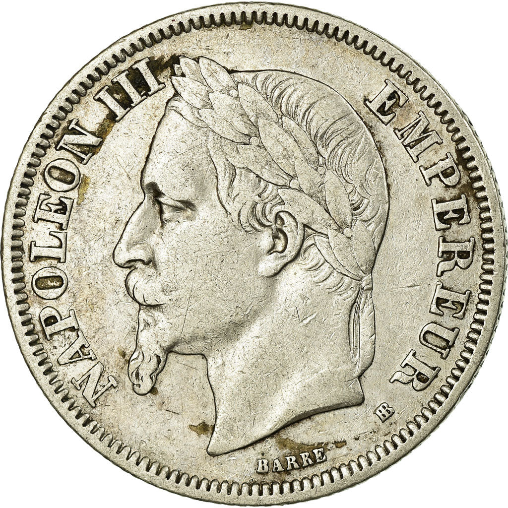 Moneta, Francja, Napoleon III, Napoléon III, 2 Francs, 1866, Strasbourg