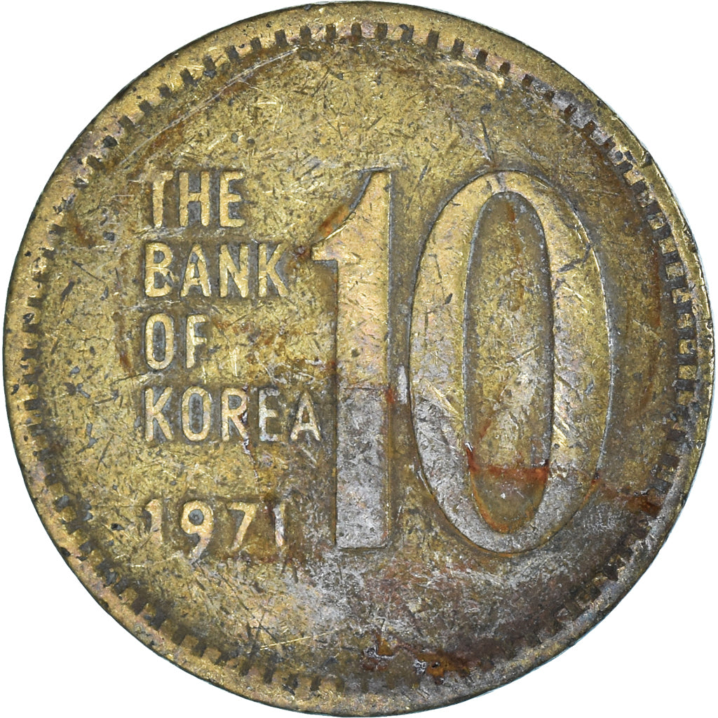 Moneta, Korea, 10 Won, 1971