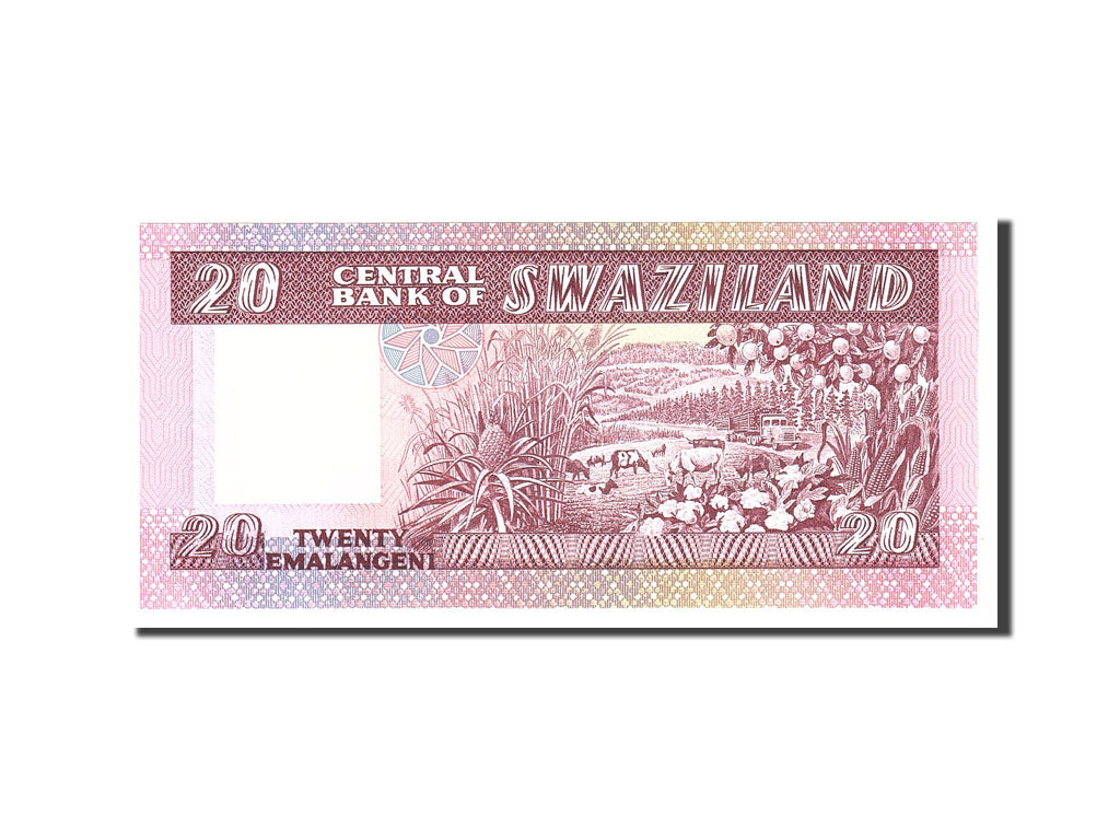 Nota, Suazilândia, 20 Emalangeni, 1985, KM:12a, UNC(65-70)