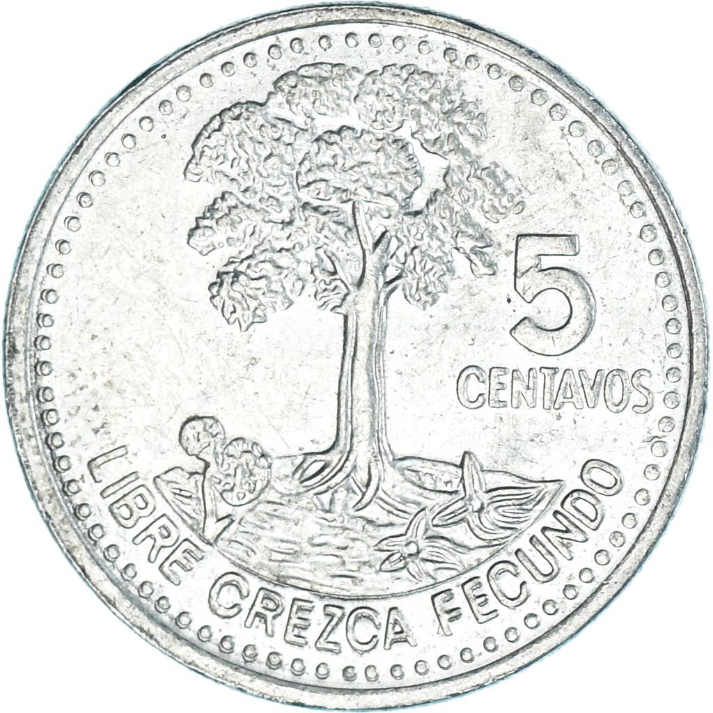 Moneda, Guatemala, 5 Centavos, 2008
