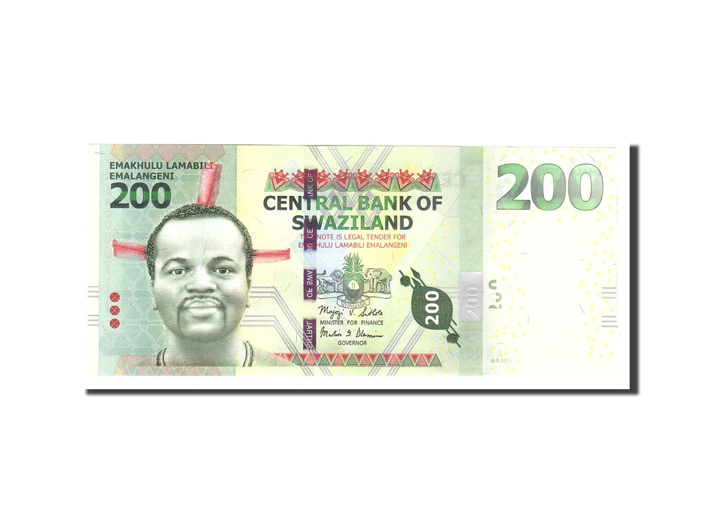 Banknote, Swaziland, 200 Emalangeni, 2010, 2010-09-06, KM:40a, UNC(65-70)