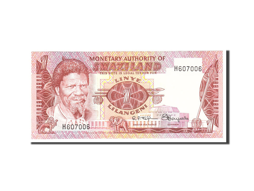 Biljet, Swaziland, 1 Lilangeni, 1974, Undated, KM:1a, NIEUW
