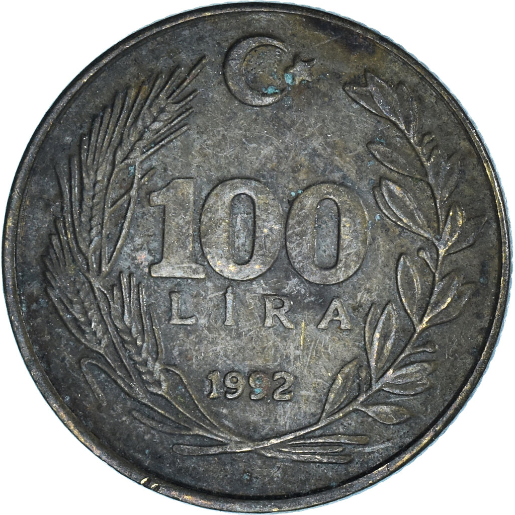 Monnaie, Turquie, 100 Lira, 1992