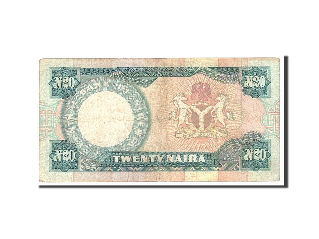Banknote, Nigeria, 20 Naira, 1984, Undated, KM:26b, VF(20-25)