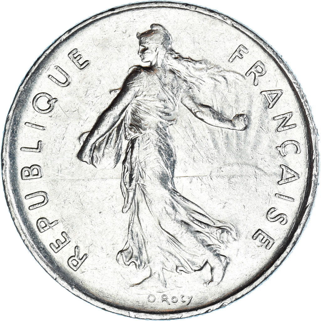 Moeda, França, 5 Francs, 1990