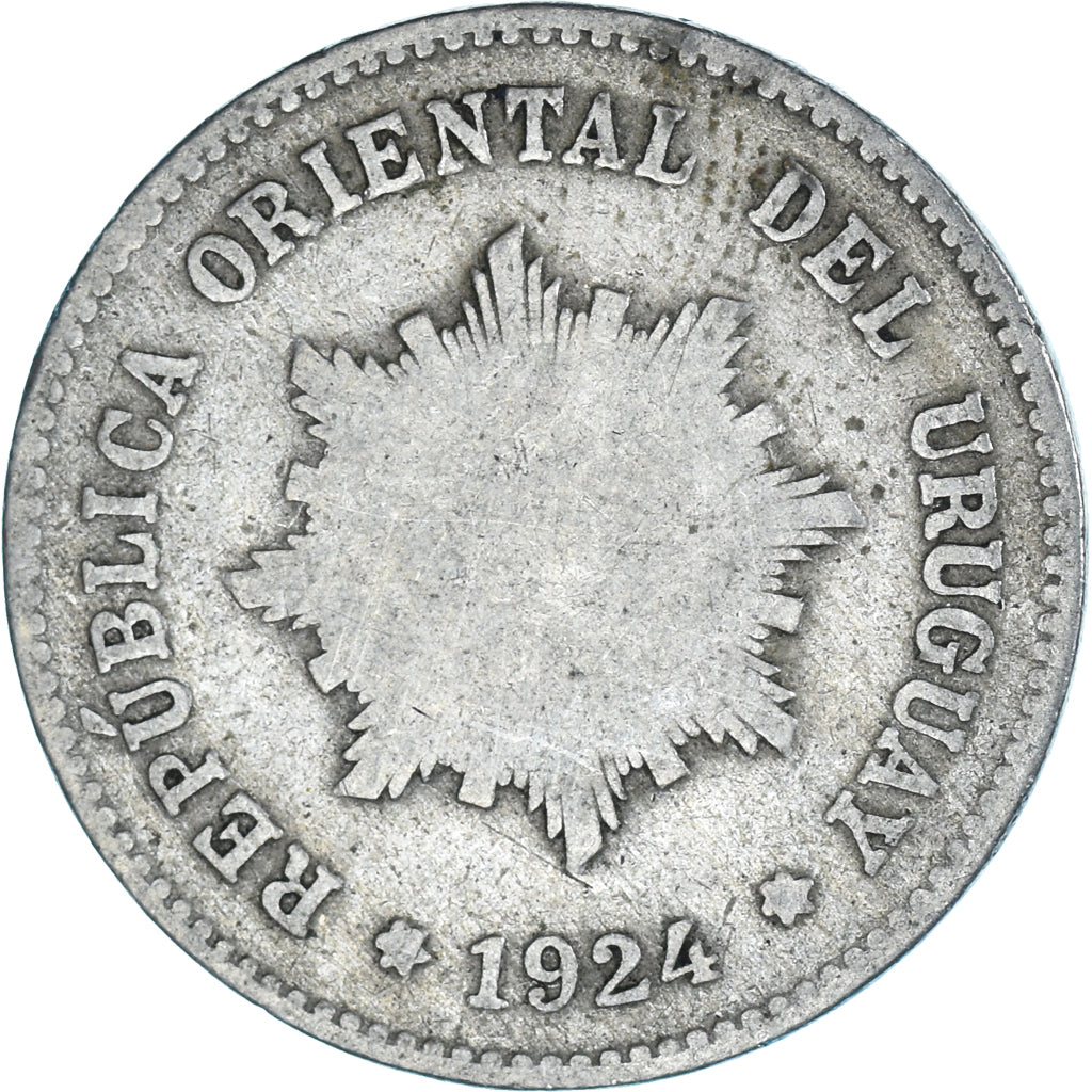 Moneda, Uruguay, 5 Centesimos, 1924