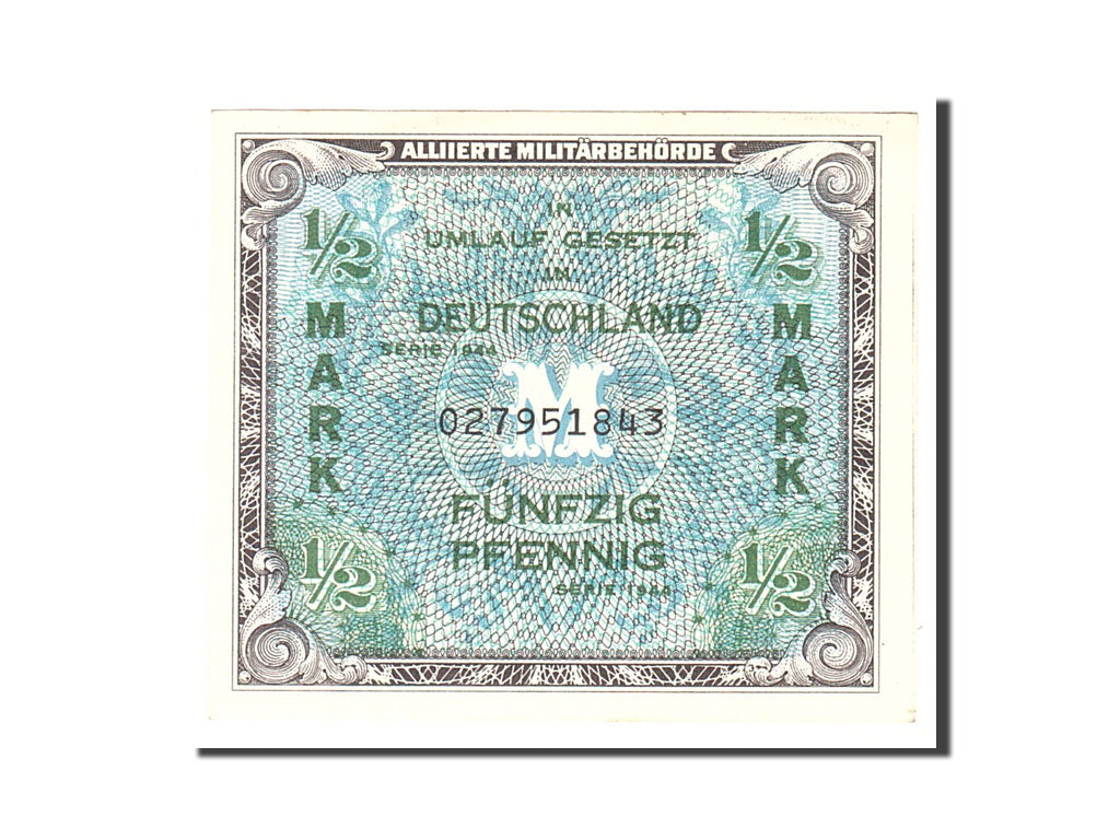 Biljet, Duitsland, 1/2 Mark, 1944, Undated, KM:191a, SUP
