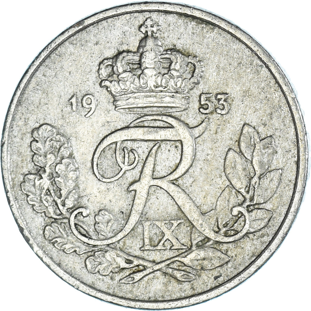 Moeda, Dinamarca, 10 Öre, 1953