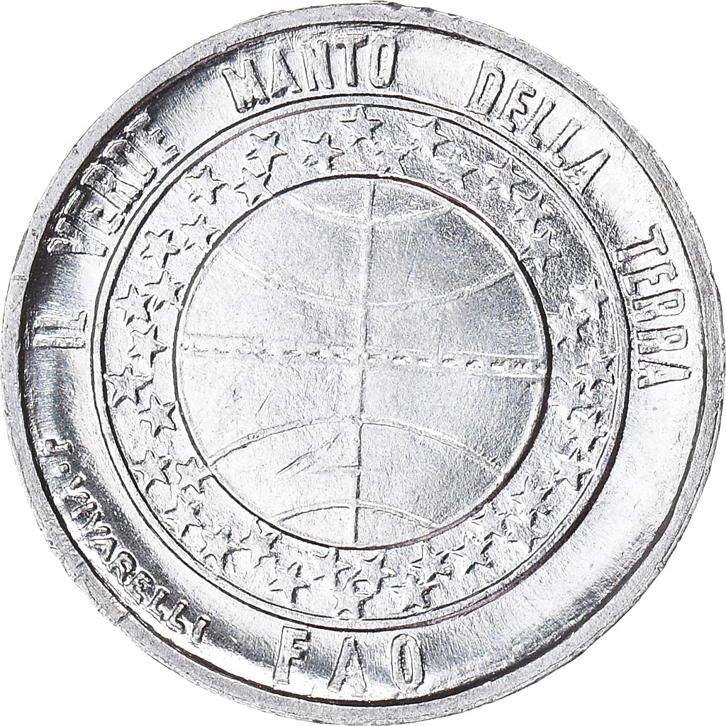 Moneda, San Marino, Lira, 1977, FAO, SC, Aluminio, KM:63
