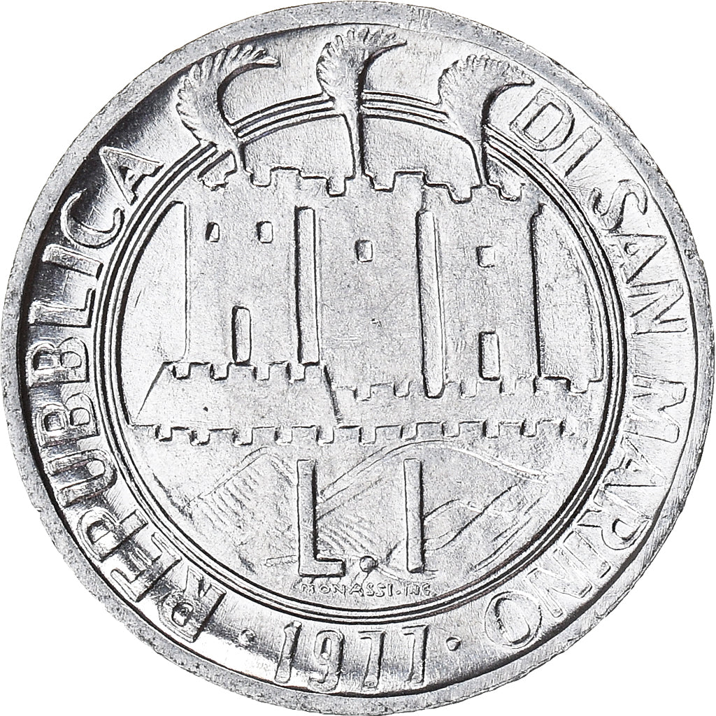 Moneta, San Marino, Lira, 1977, FAO, SPL-, Alluminio, KM:63